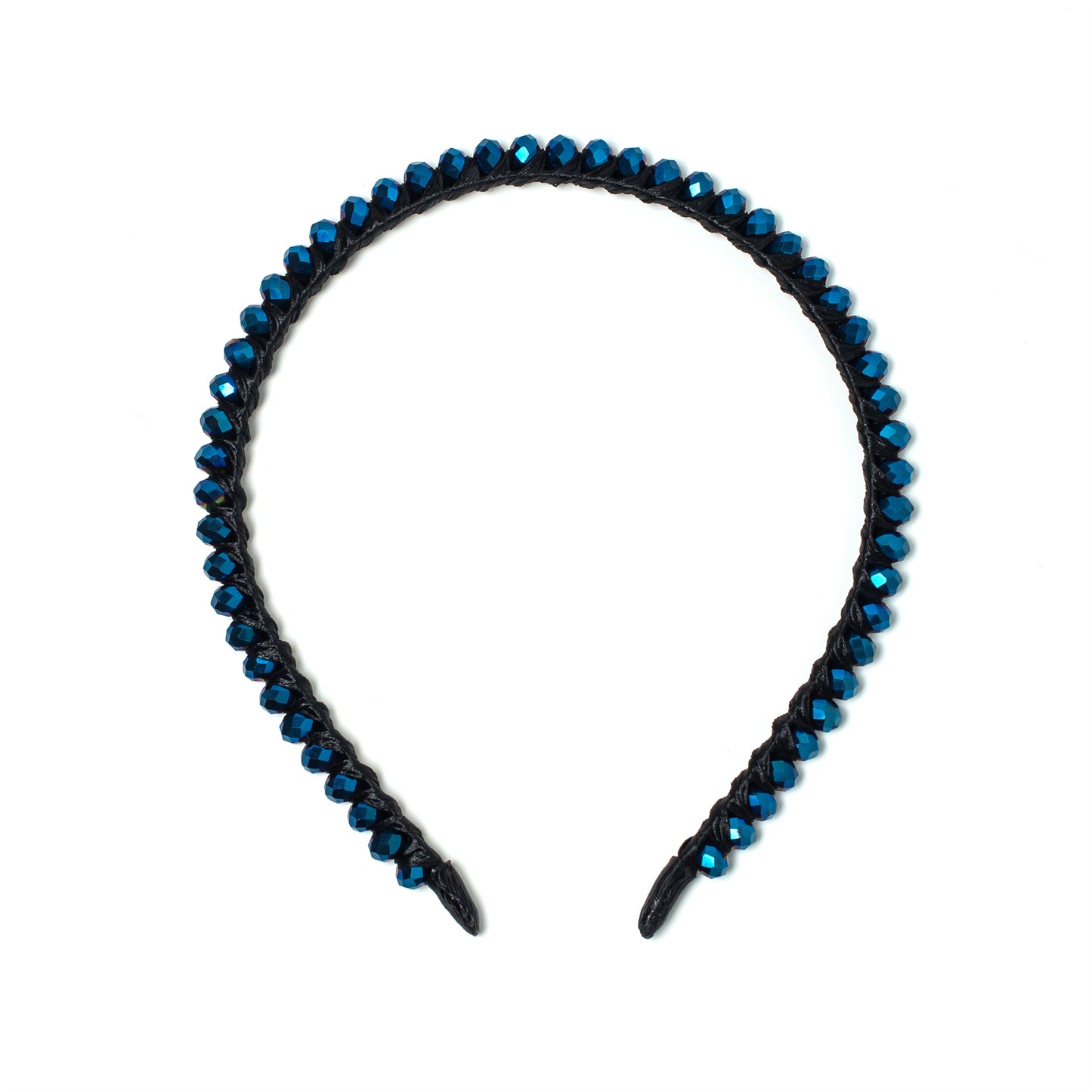 Petrol Blue Crystal Headband