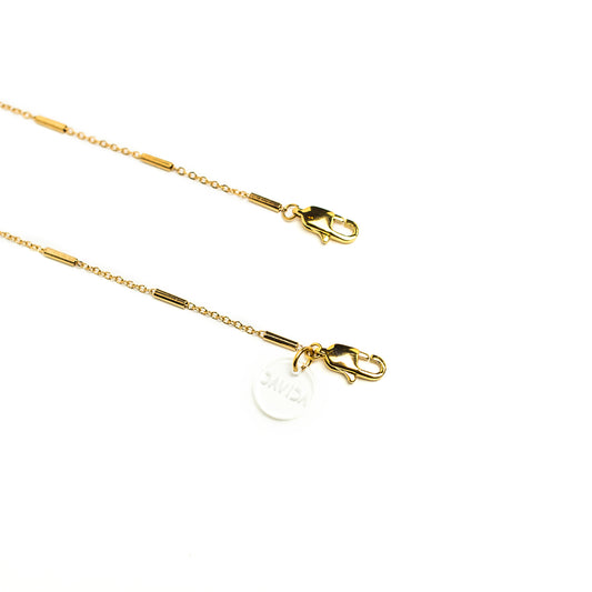 Delicate Gold Plated Stainless Steel Chain Mask Holder Necklace