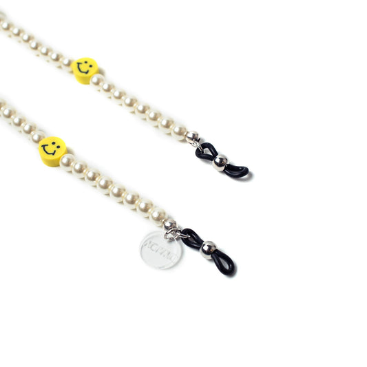 🙂 Smiley Glass Pearl Eye Glass Chain